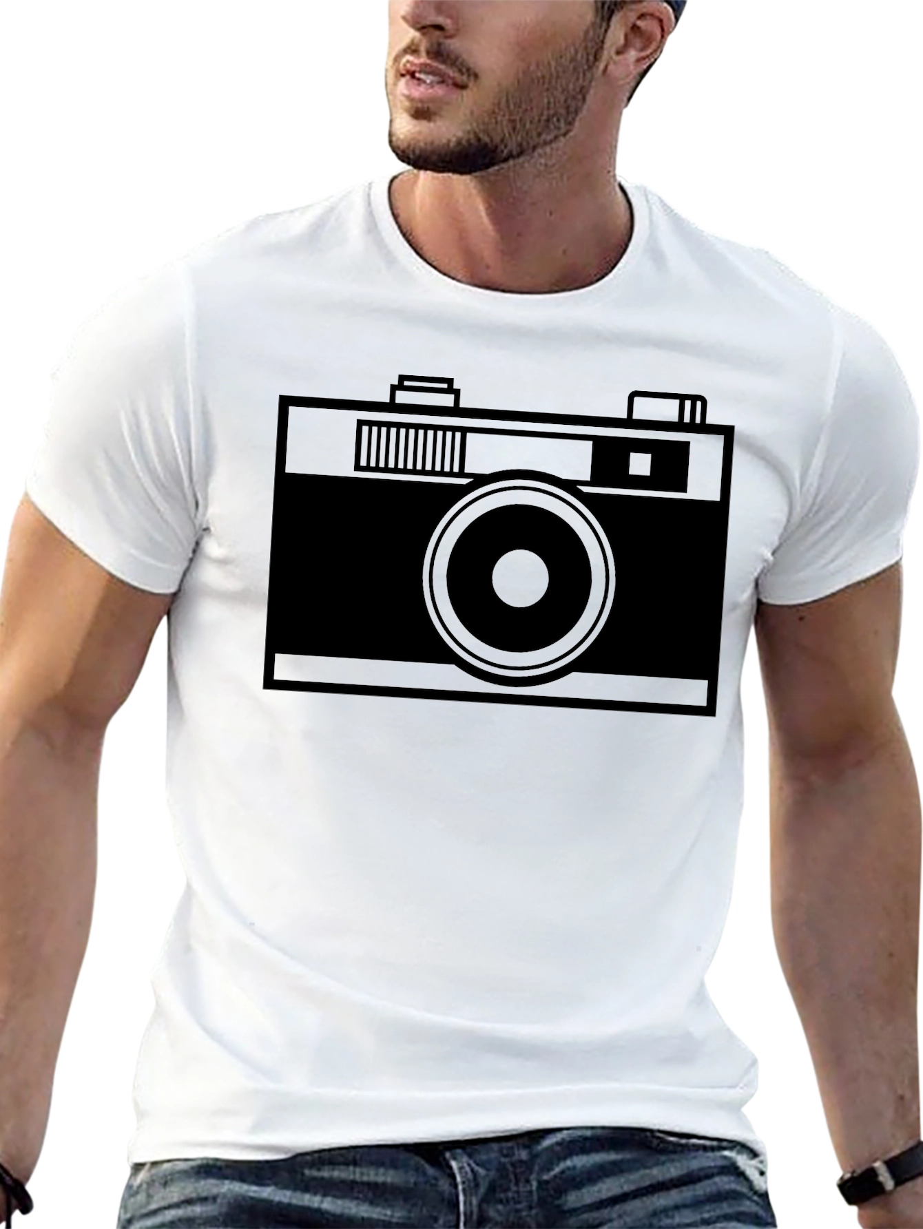 Retro Camera Graphic T-Shirt - Classic Style