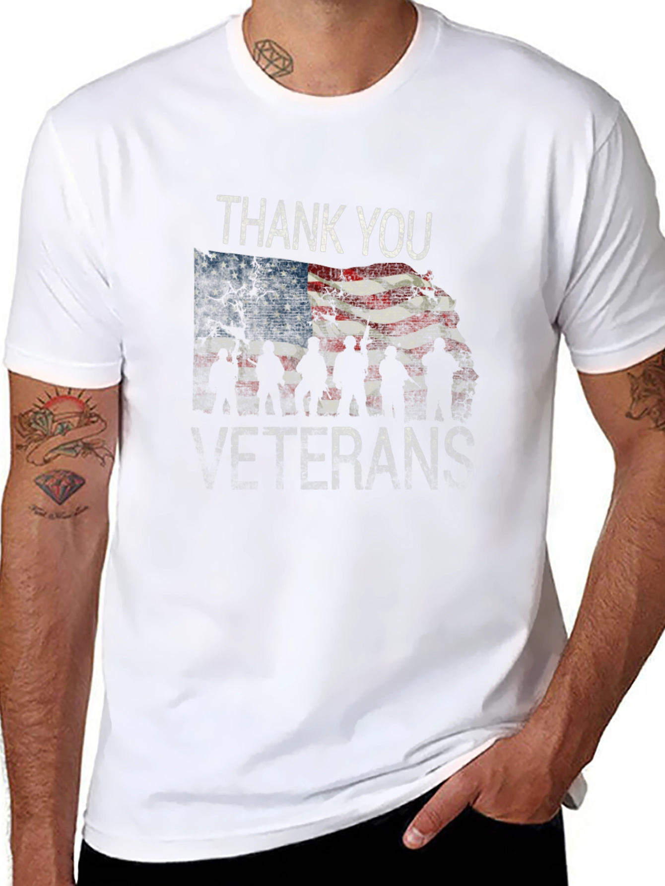 Thank You Veterans T-Shirt - Patriotic Design
