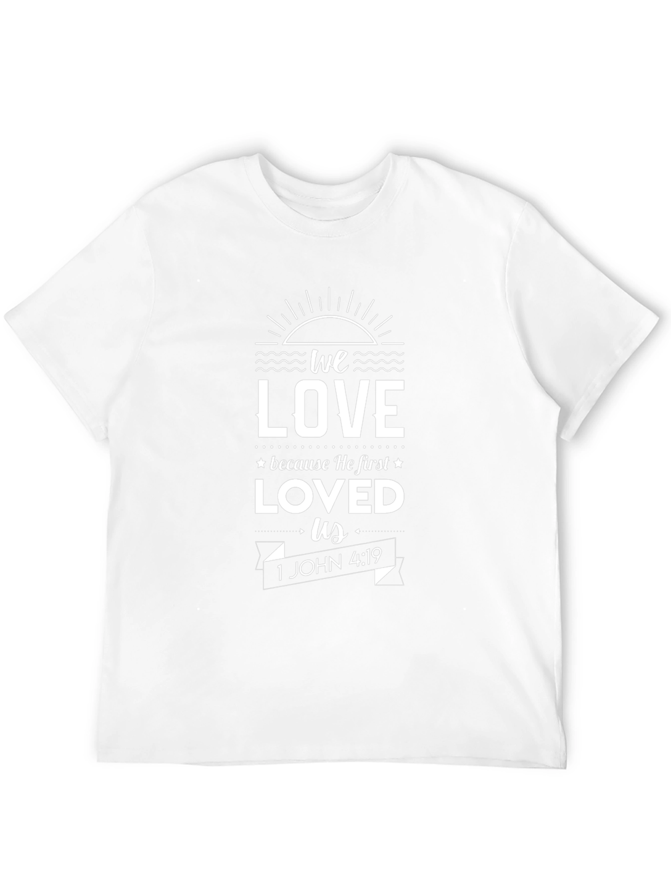 We Love Bible Verse Graphic T-Shirt