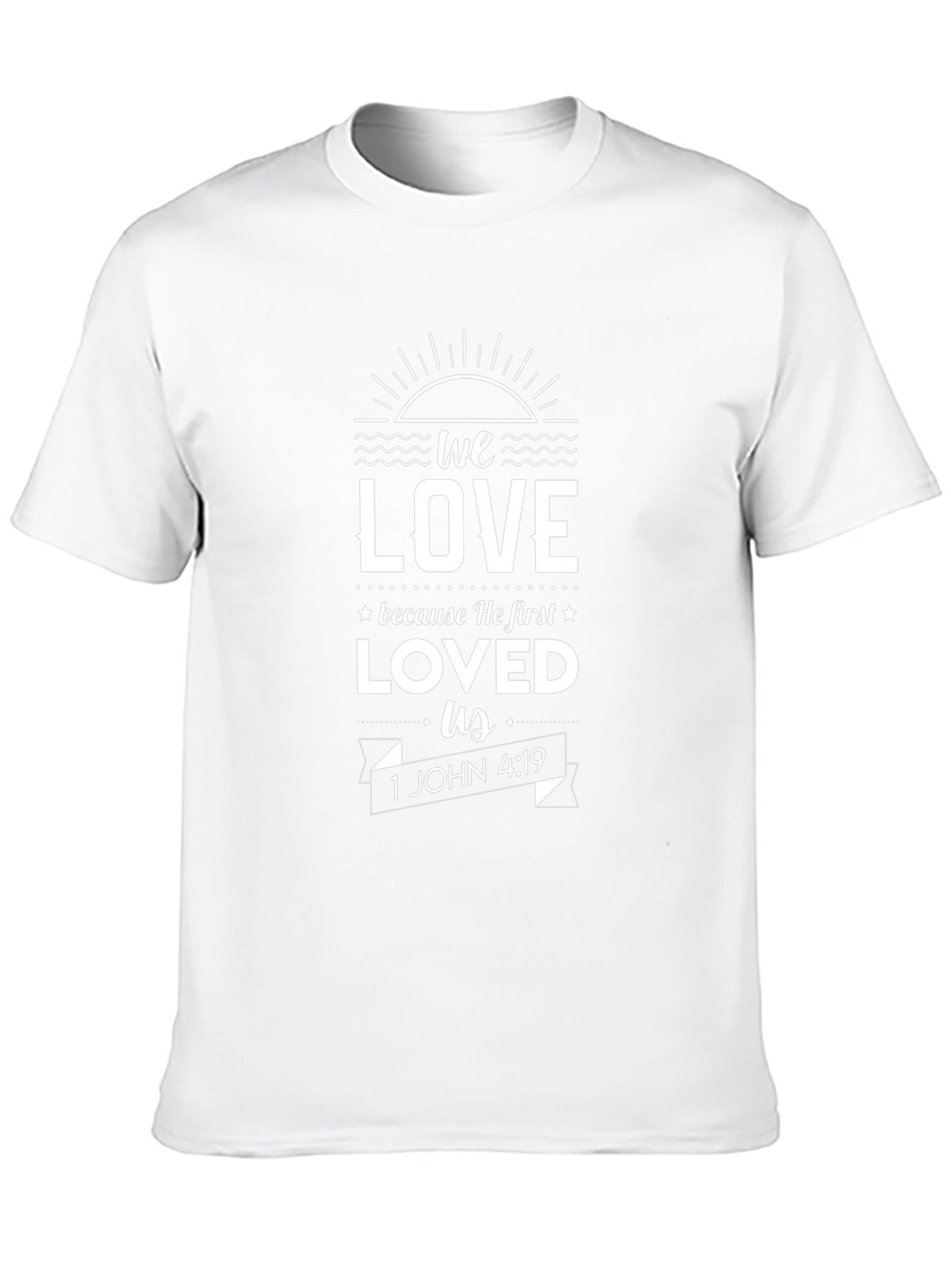 We Love Bible Verse Graphic T-Shirt