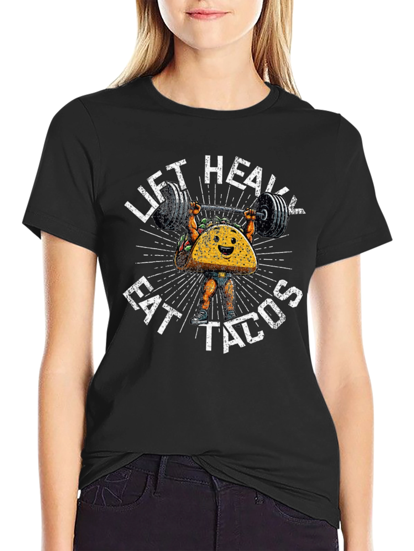 Lift Heavy Eat Tacos Graphic T-Shirt