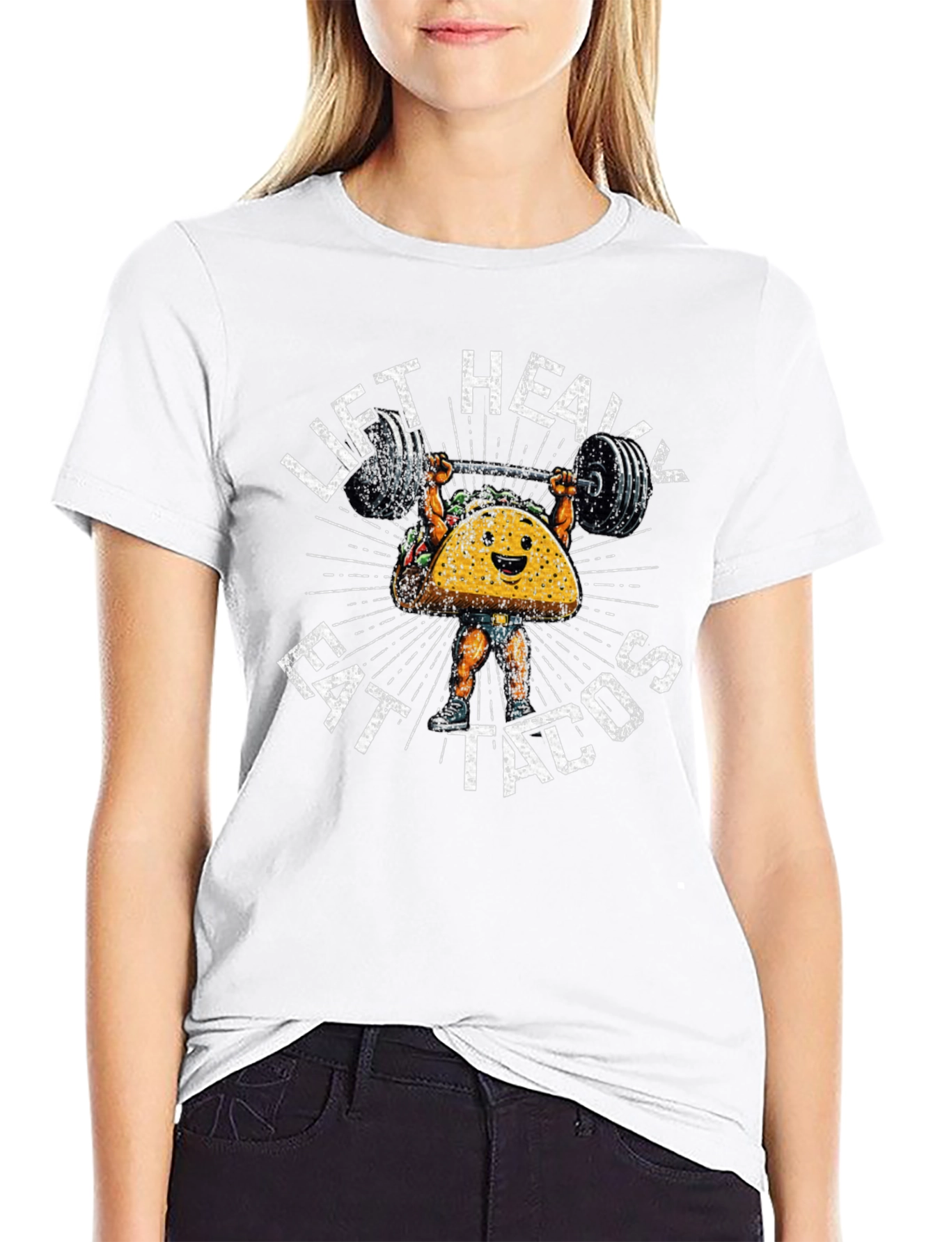 Lift Heavy Eat Tacos Graphic T-Shirt