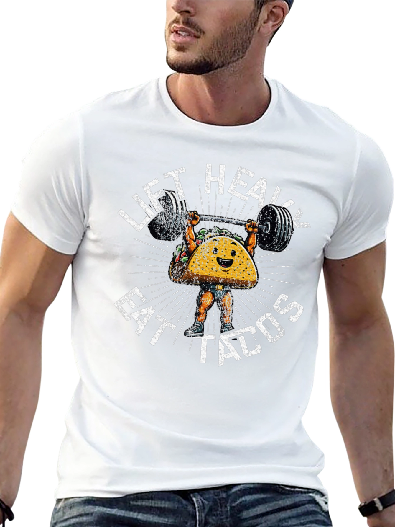 Lift Heavy Eat Tacos Graphic T-Shirt
