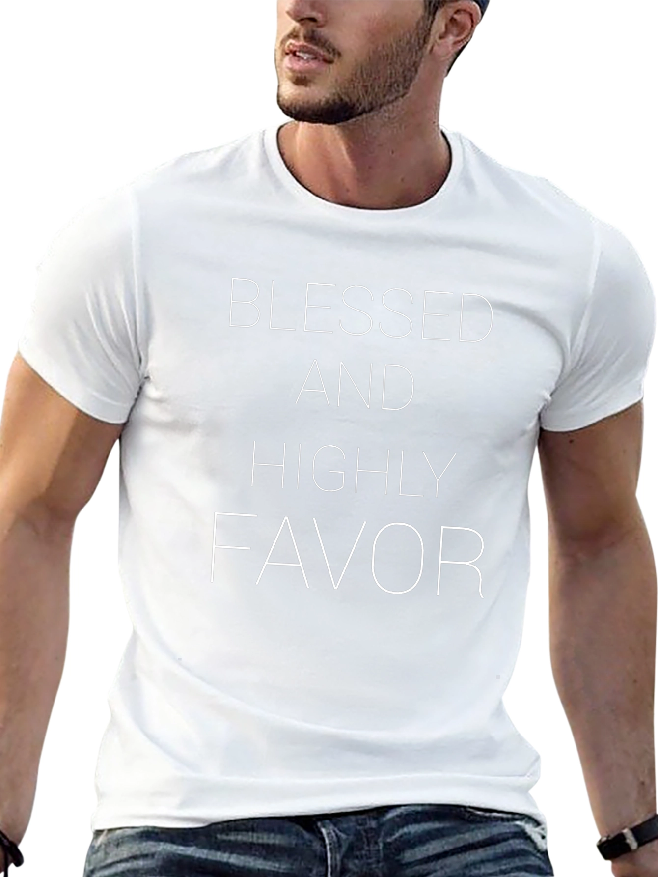 Blessed and Highly Favored Black T-Shirt