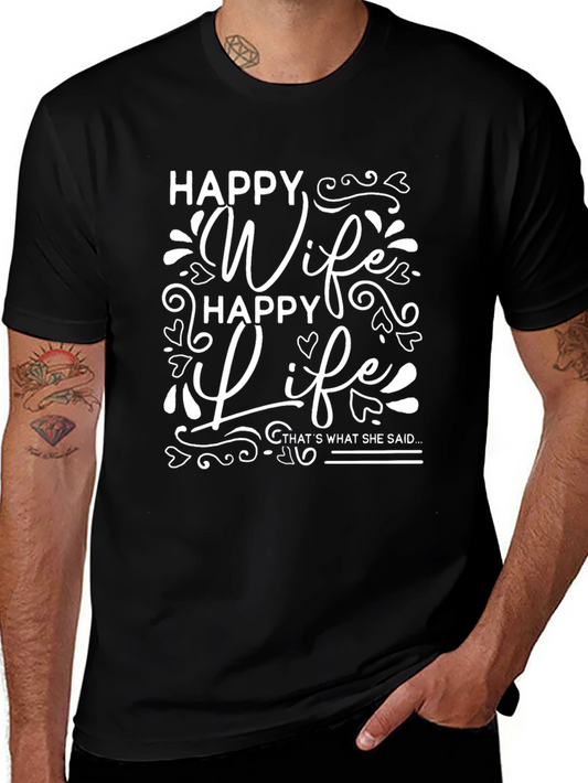 Happy Wife Happy Life Graphic Tee