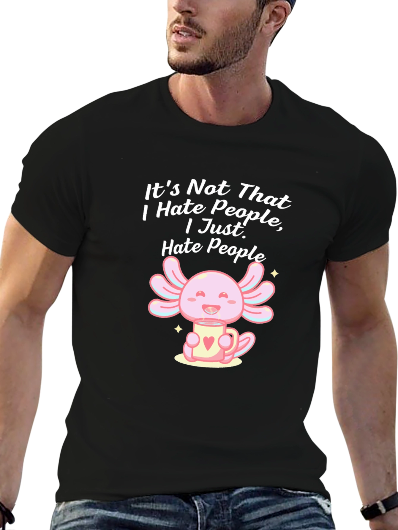 Funny Axolotl Hate People T-Shirt