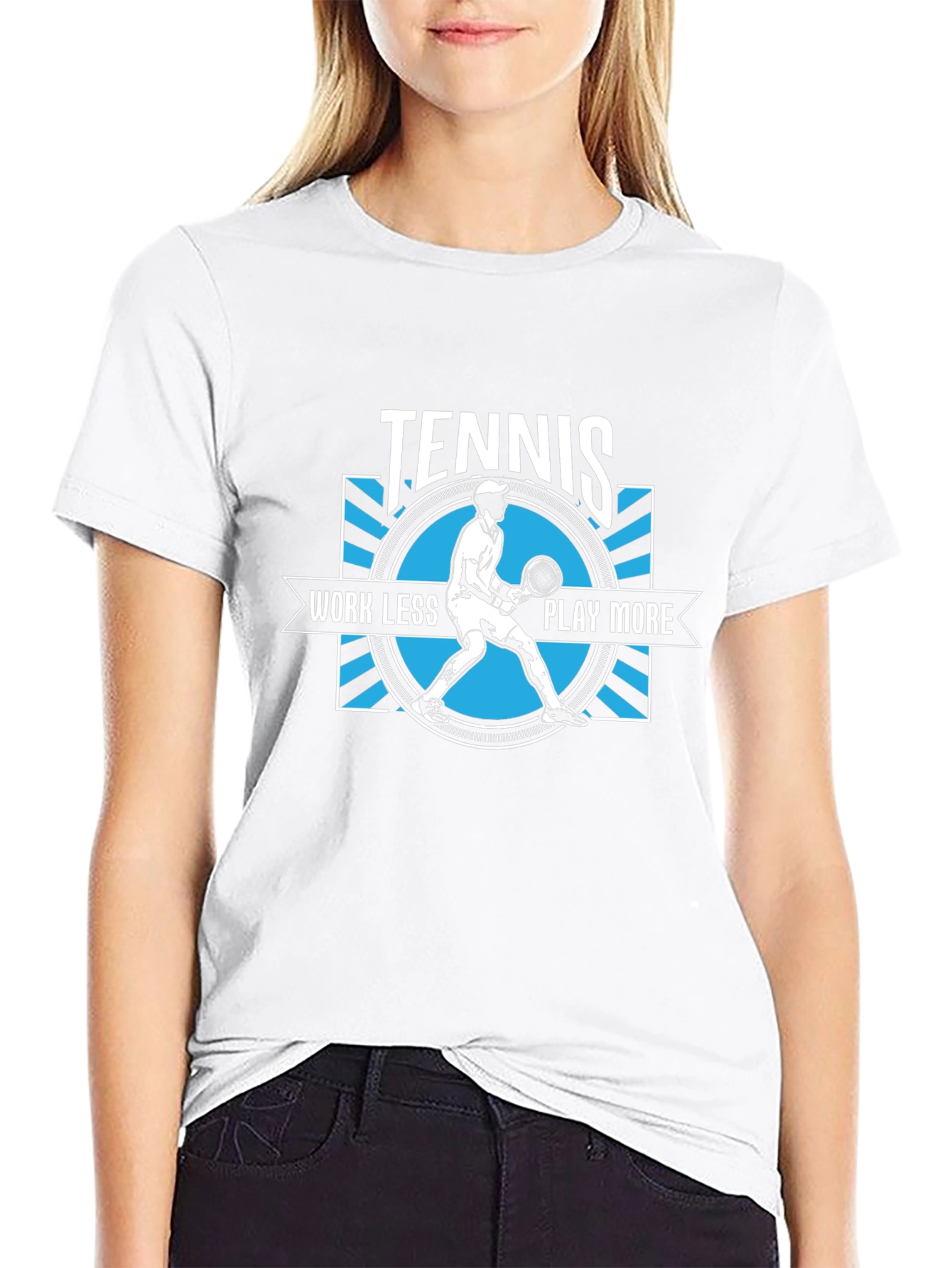 Tennis Work Less Play More Graphic T-Shirt