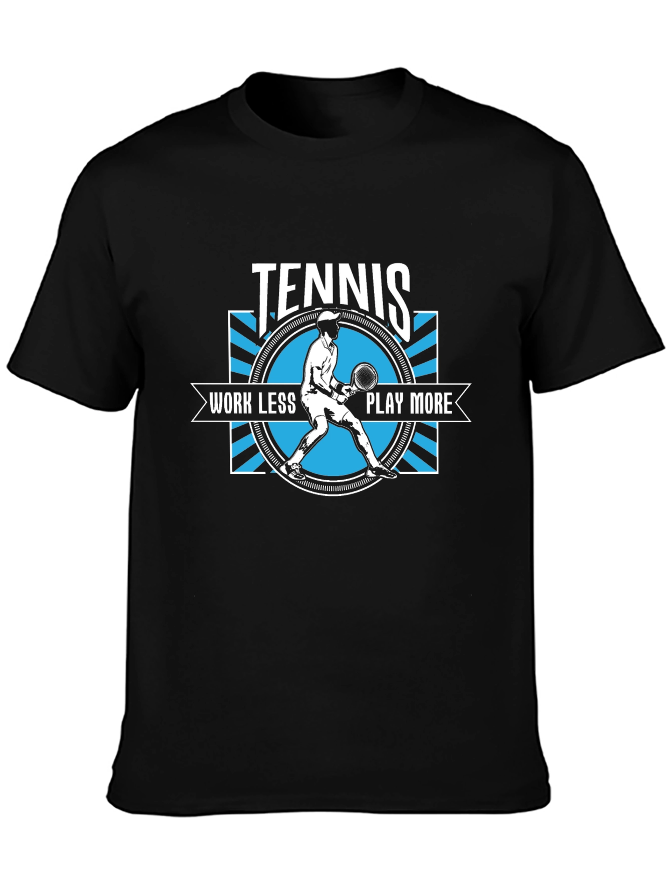 Tennis Work Less Play More Graphic T-Shirt