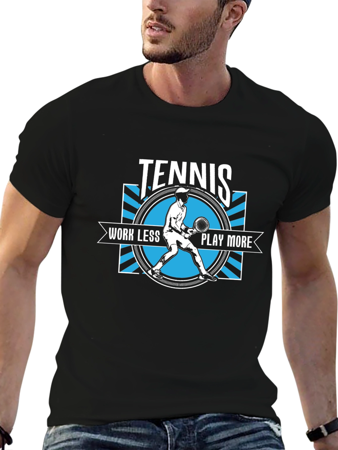 Tennis Work Less Play More Graphic T-Shirt