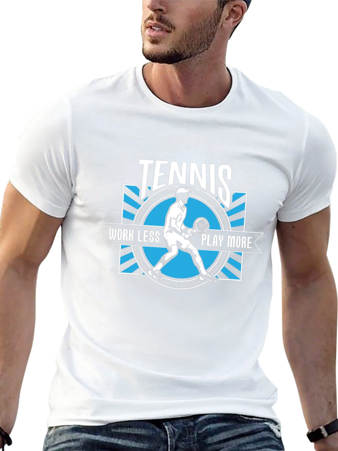 Tennis Work Less Play More Graphic T-Shirt
