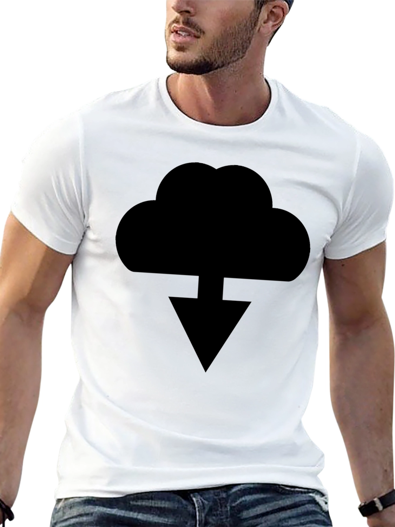 Cloud Download Graphic T-Shirt - Soft Cotton Blend