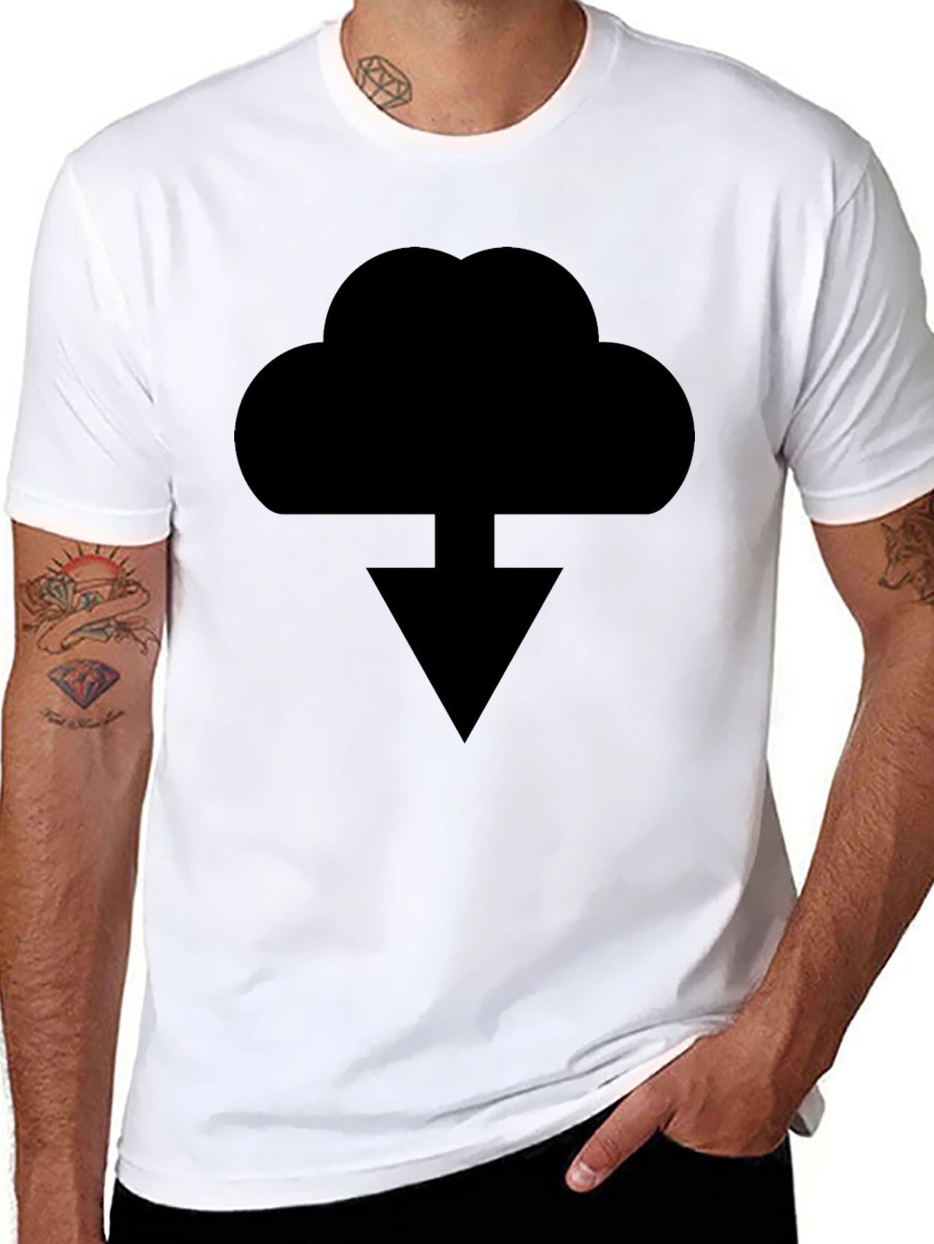 Cloud Download Graphic T-Shirt - Soft Cotton Blend