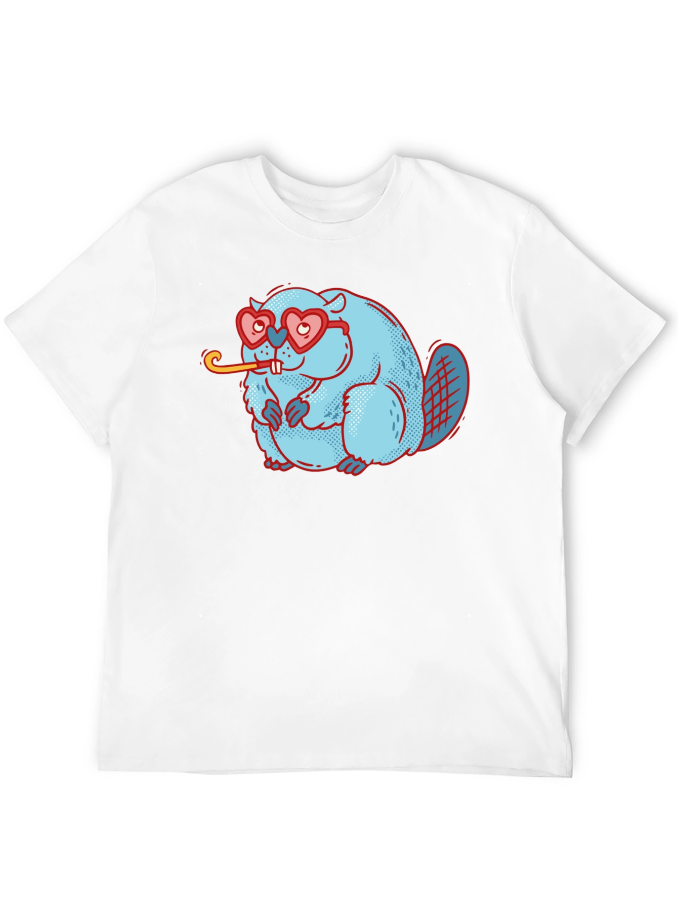 Cute Beaver with Heart Glasses T-Shirt