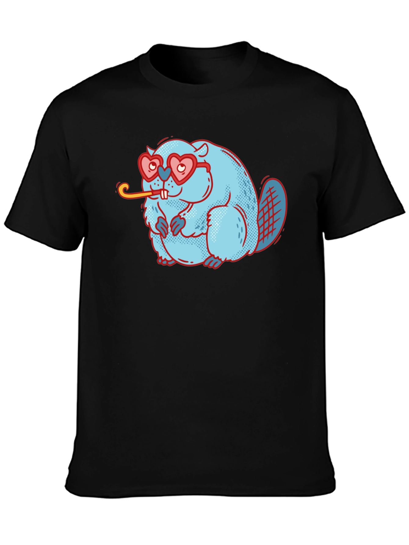 Cute Beaver with Heart Glasses T-Shirt