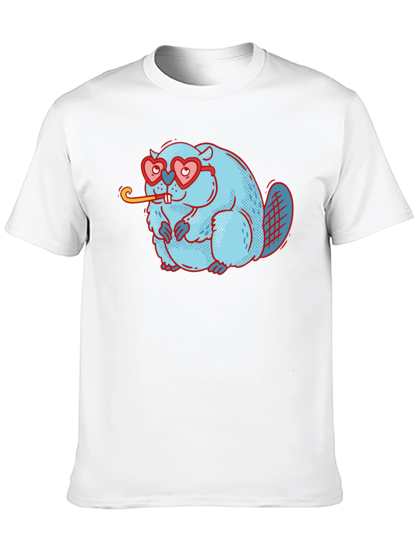 Cute Beaver with Heart Glasses T-Shirt