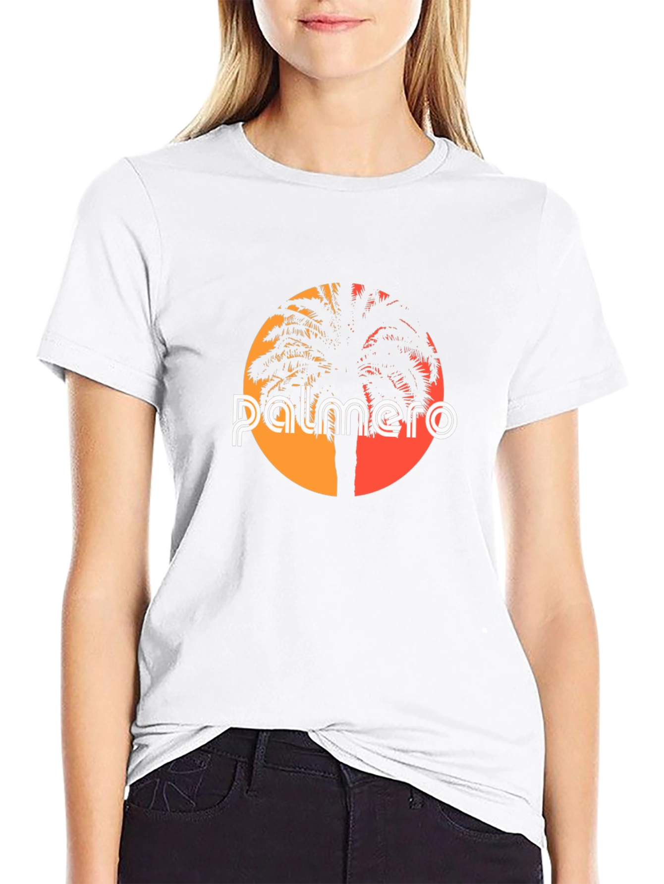 Palmero Graphic Tee - Sunset Palm Tree Shirt
