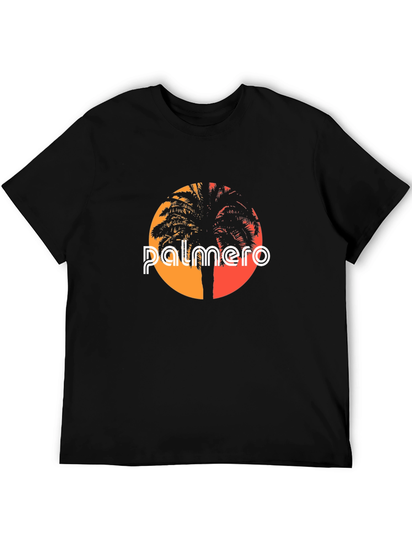 Palmero Graphic Tee - Sunset Palm Tree Shirt
