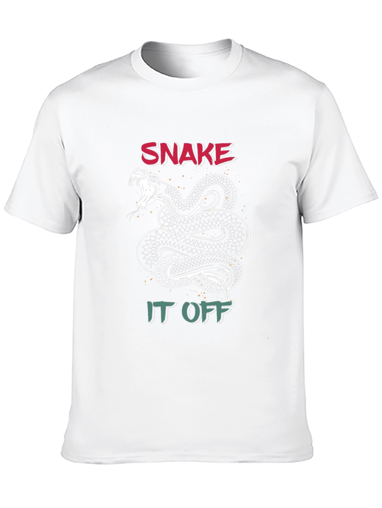 Snake It Off Graphic T-Shirt - Black Crew Neck