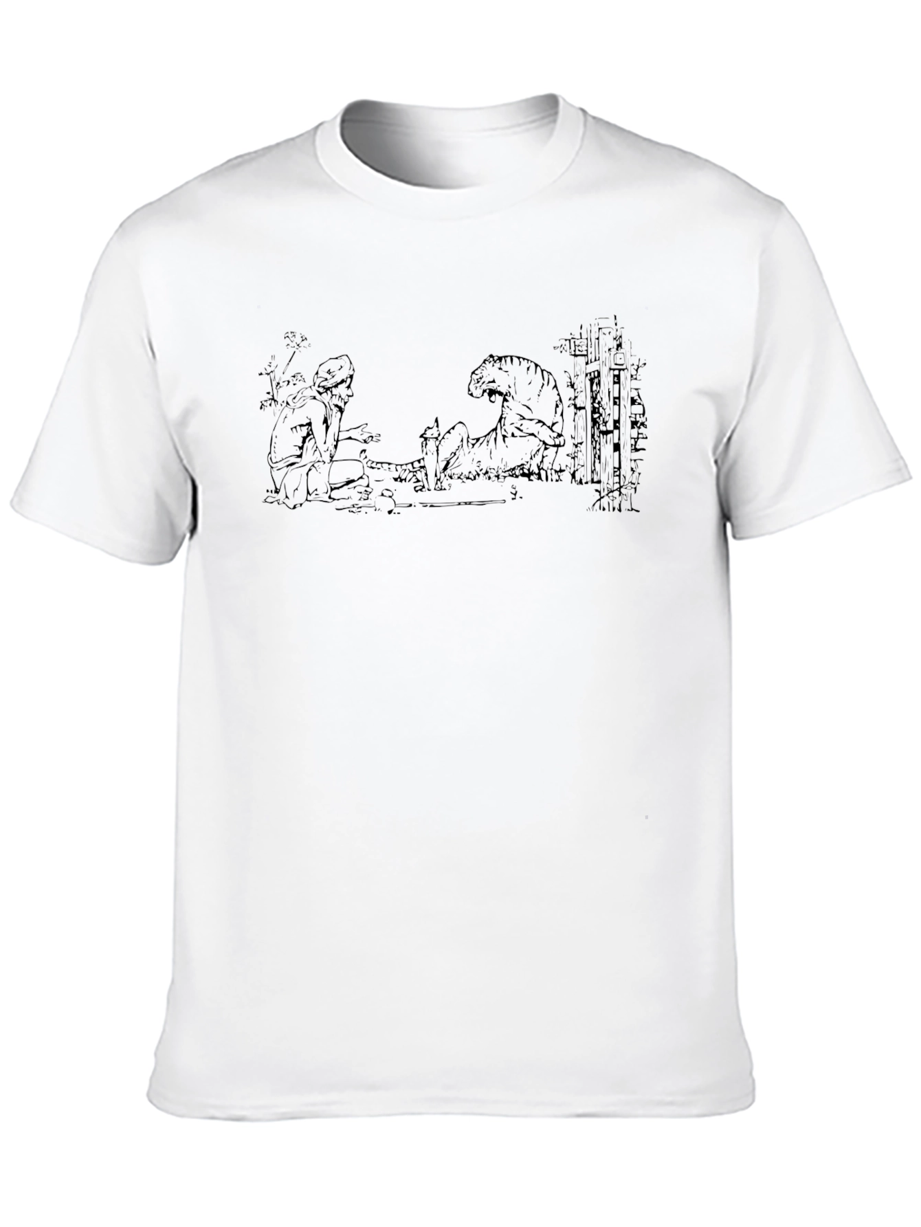 Mens Black T-Shirt with Illustration