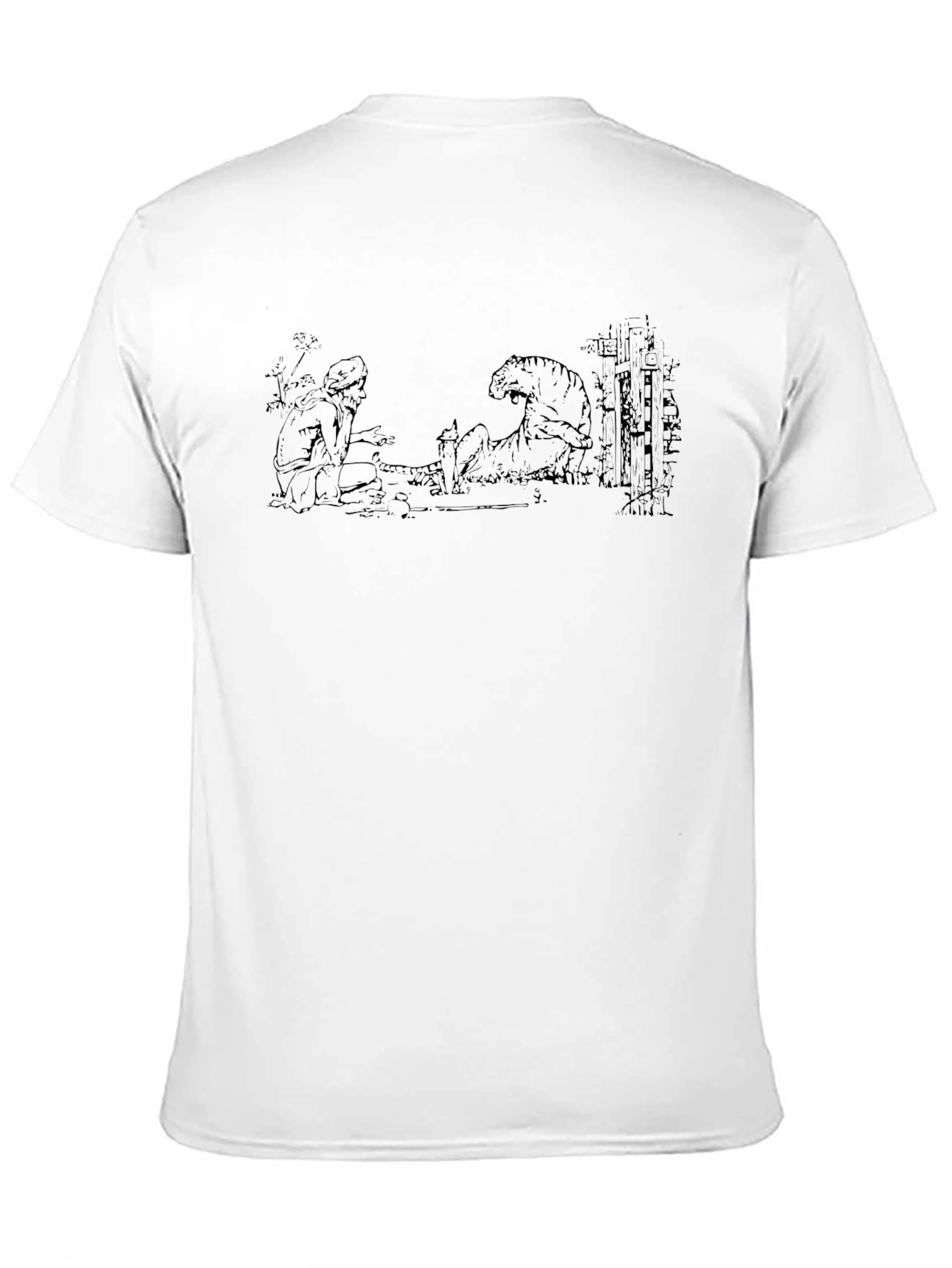 Mens Black T-Shirt with Illustration
