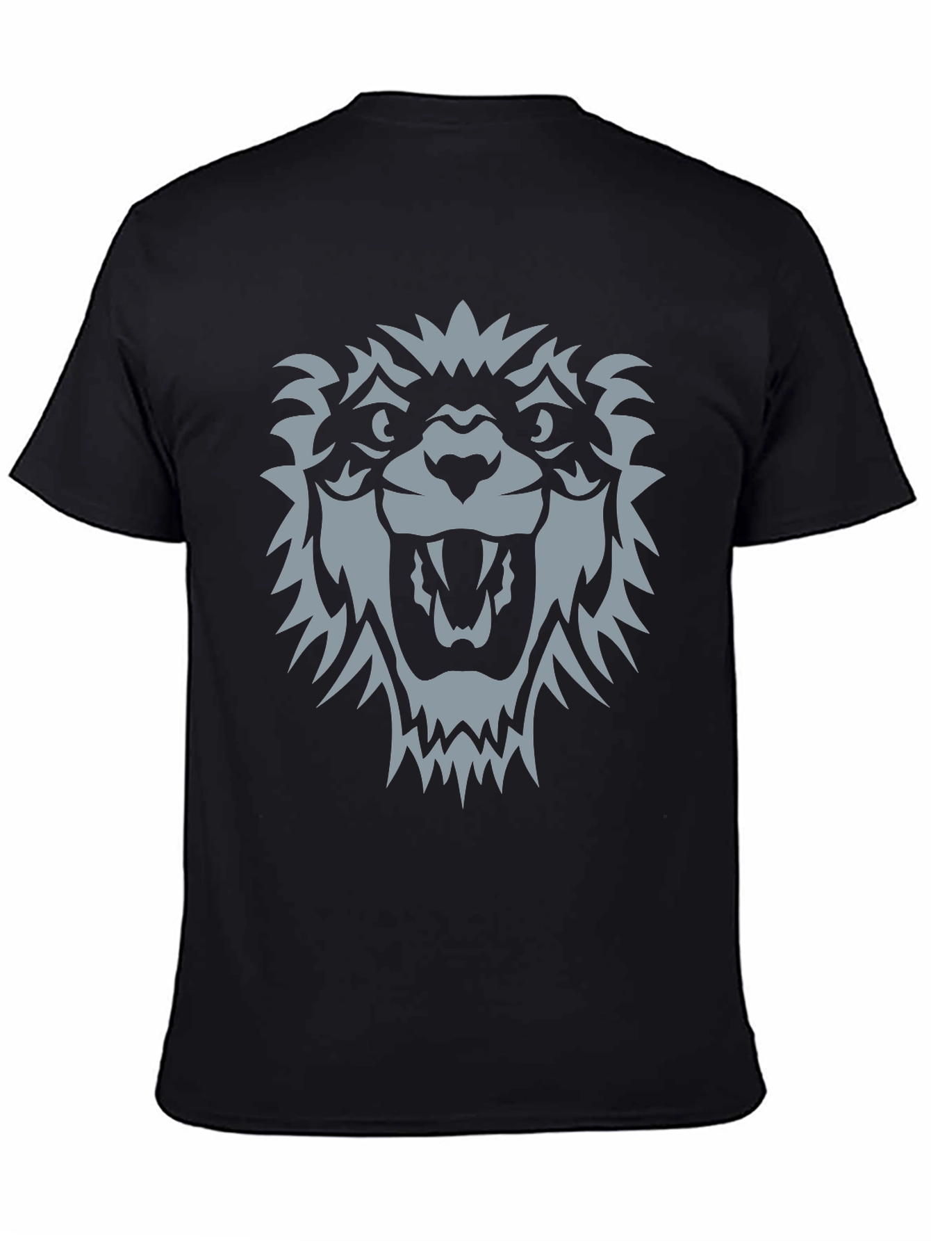 Black T-Shirt with Wolf Graphic