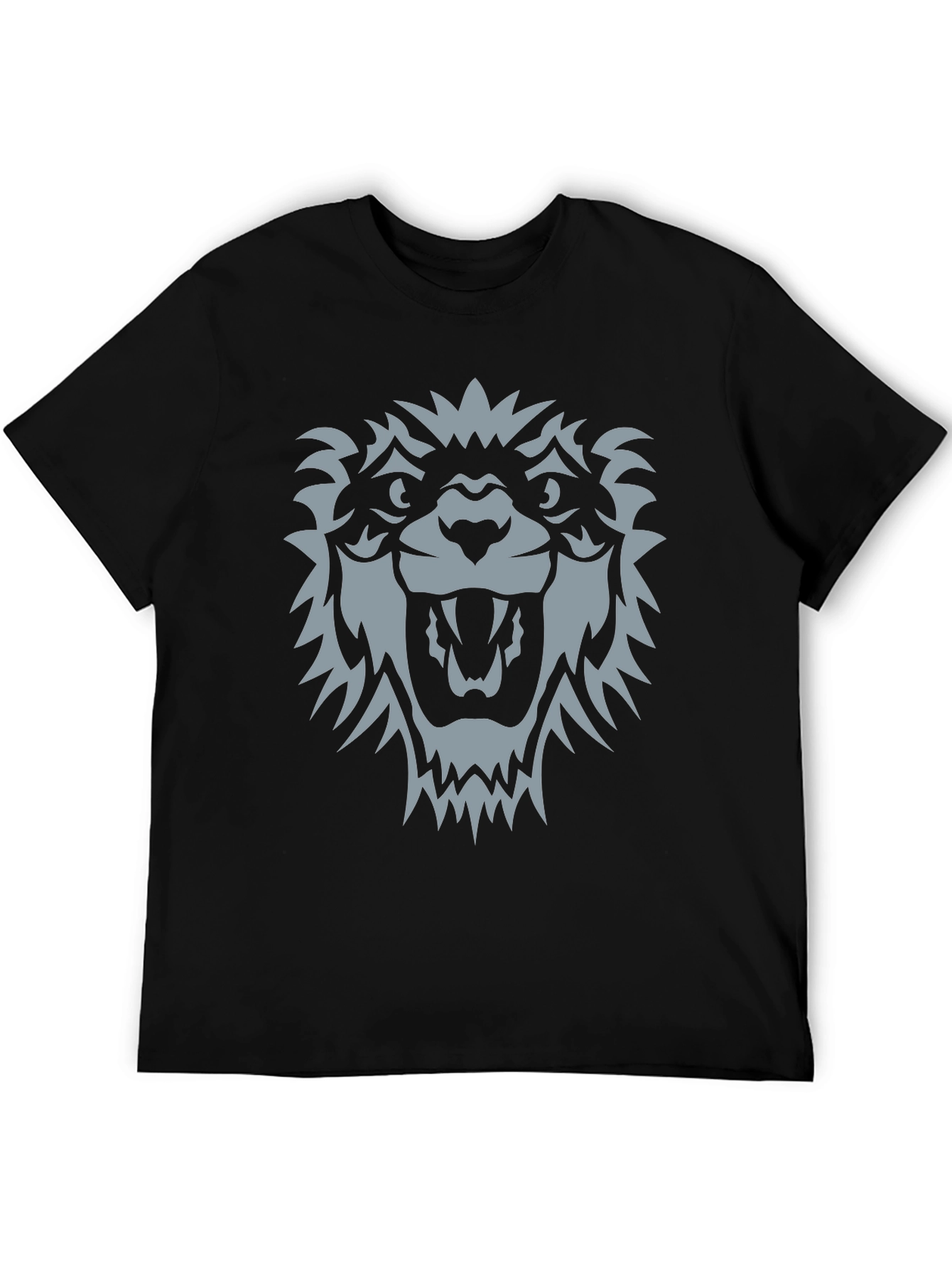 Black T-Shirt with Wolf Graphic