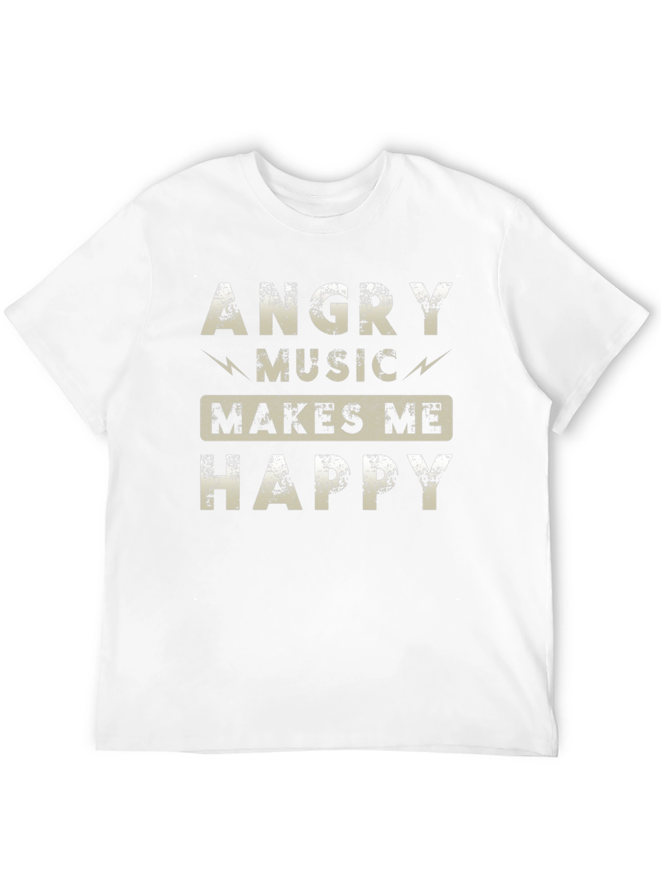Angry Music Makes Me Happy Black Graphic Tee