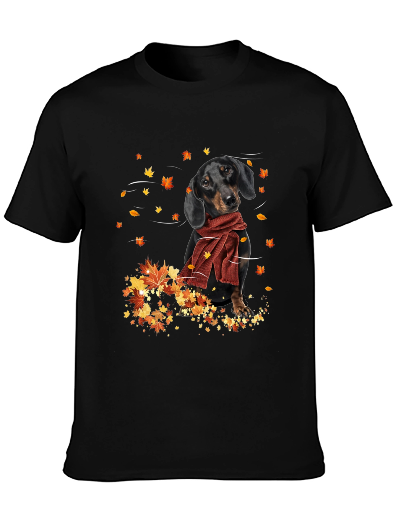 Dachshund in Autumn Leaves T-Shirt