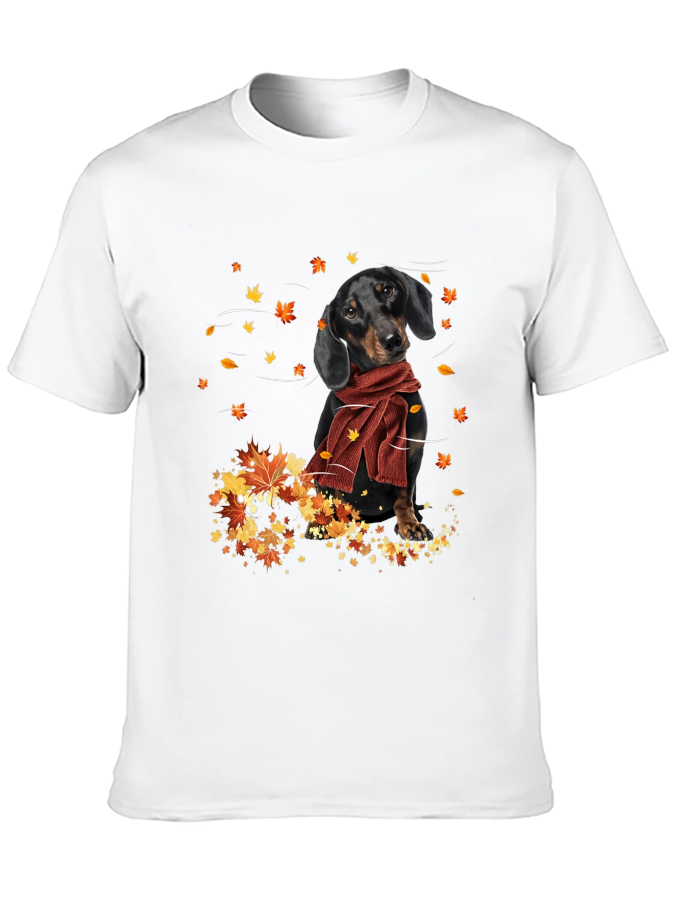 Dachshund in Autumn Leaves T-Shirt