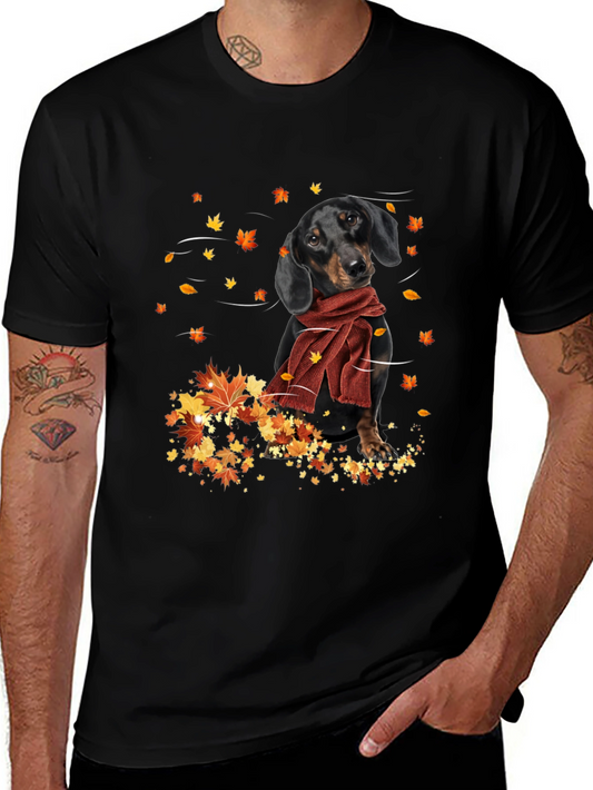 Dachshund in Autumn Leaves T-Shirt
