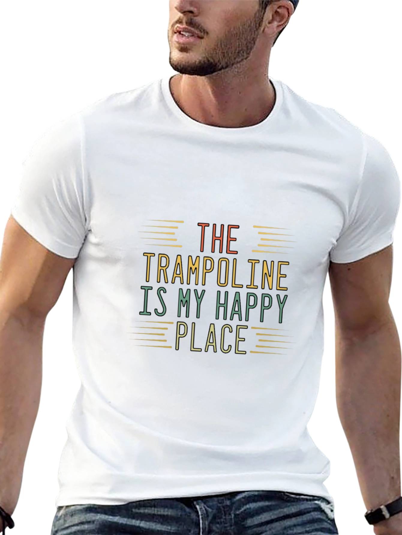 Trampoline Happy Place Graphic Tee