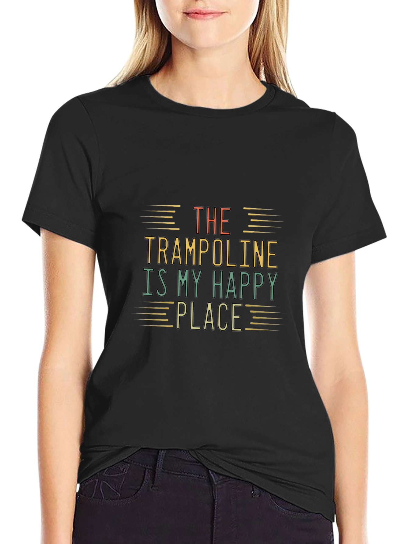Trampoline Happy Place Graphic Tee