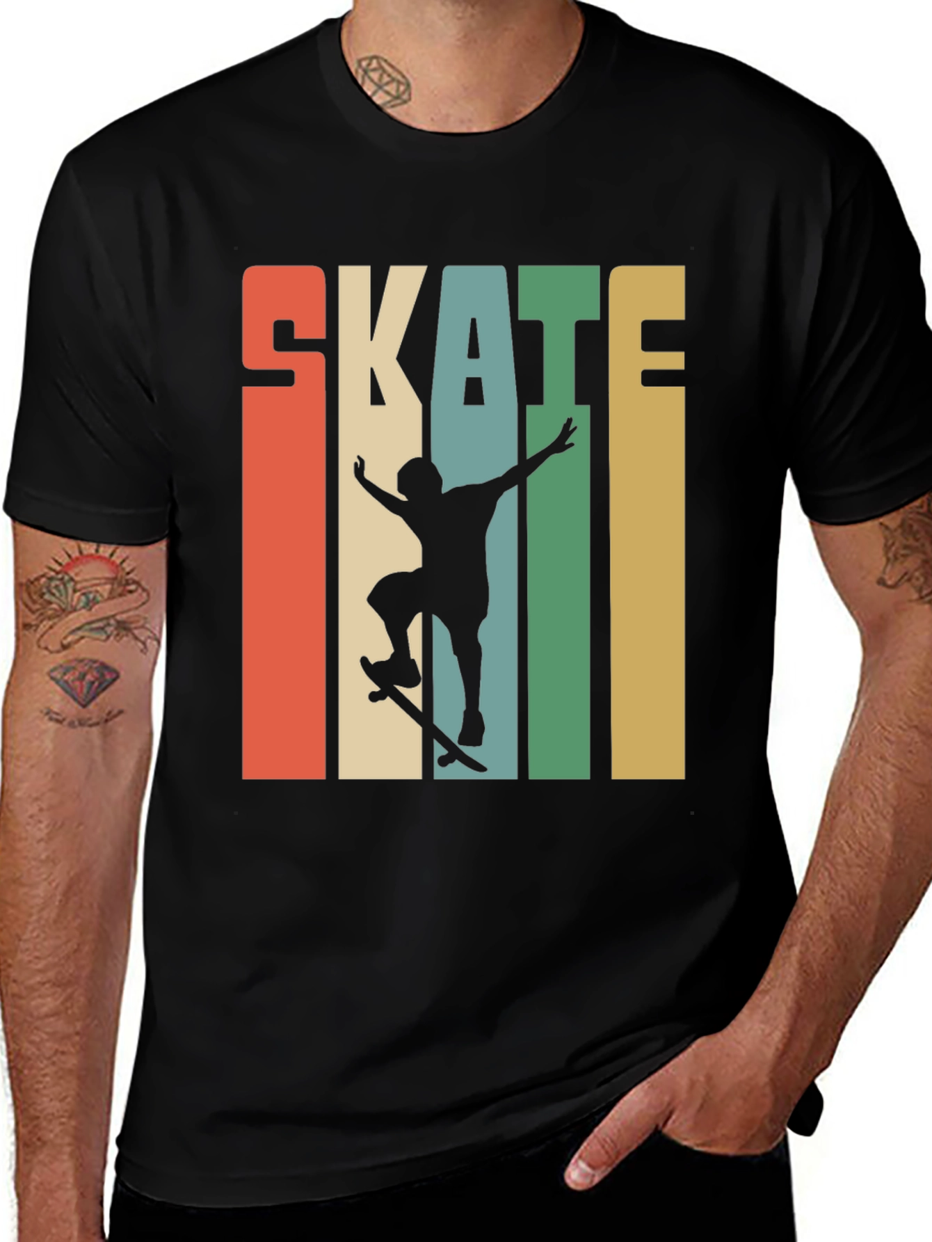 Retro Skate T-Shirt - Skateboarder Design