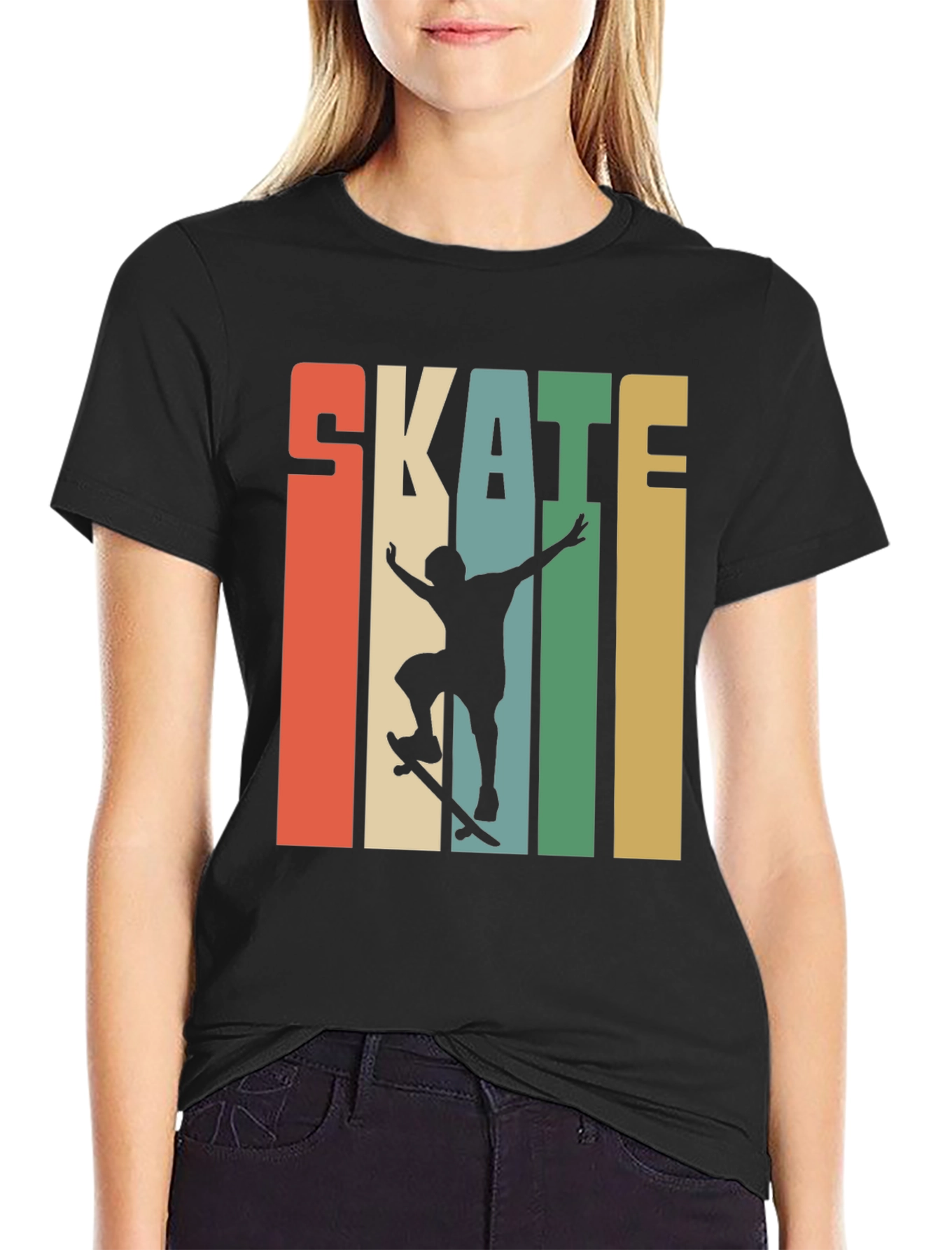 Retro Skate T-Shirt - Skateboarder Design