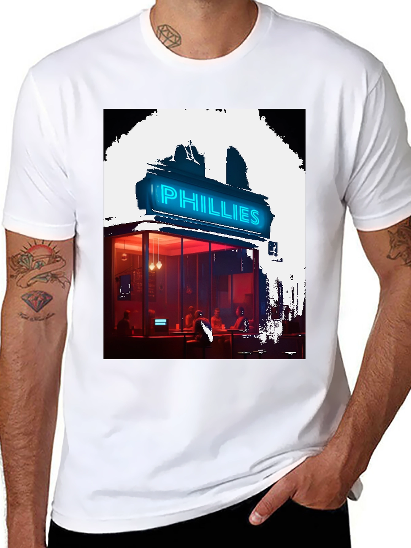 Neon Phillies Restaurant Graphic Tee