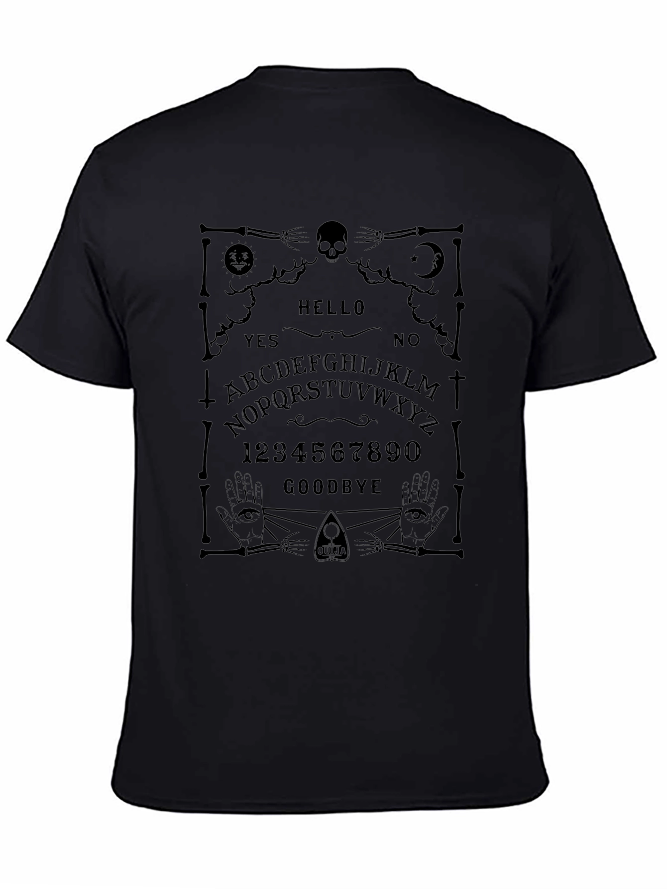 Ouija Board Graphic Tee - Black Novelty T-Shirt