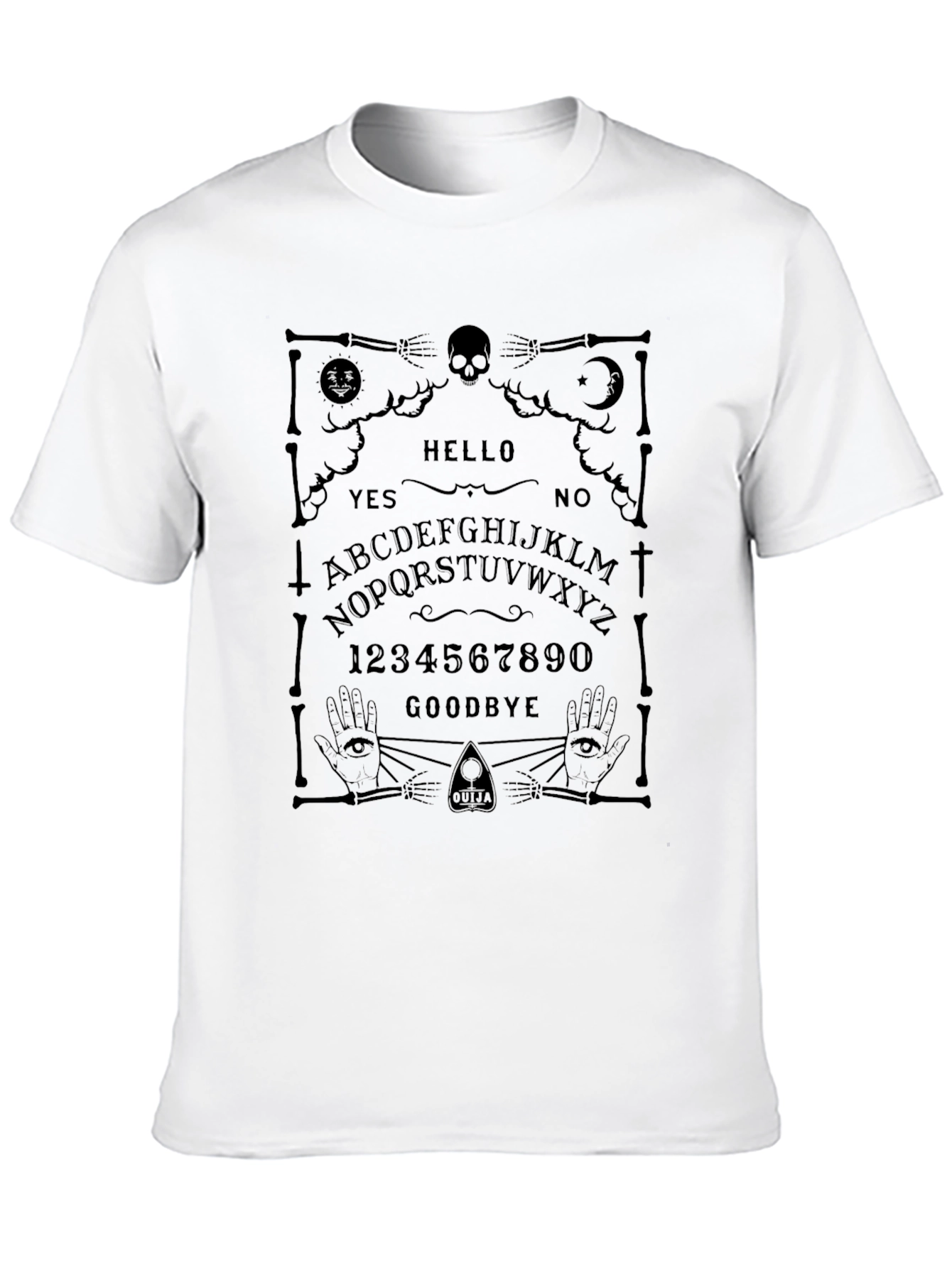 Ouija Board Graphic Tee - Black Novelty T-Shirt