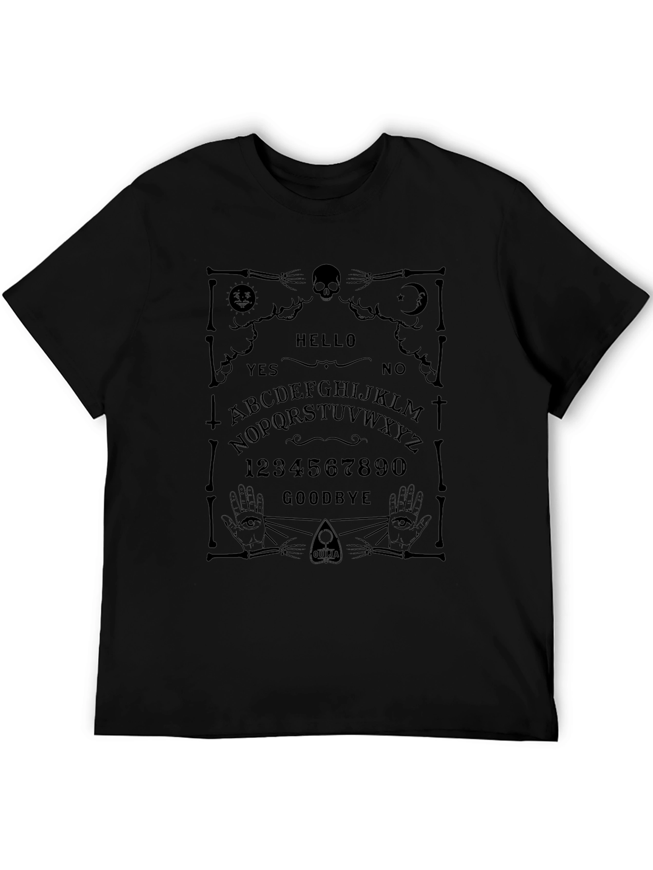 Ouija Board Graphic Tee - Black Novelty T-Shirt