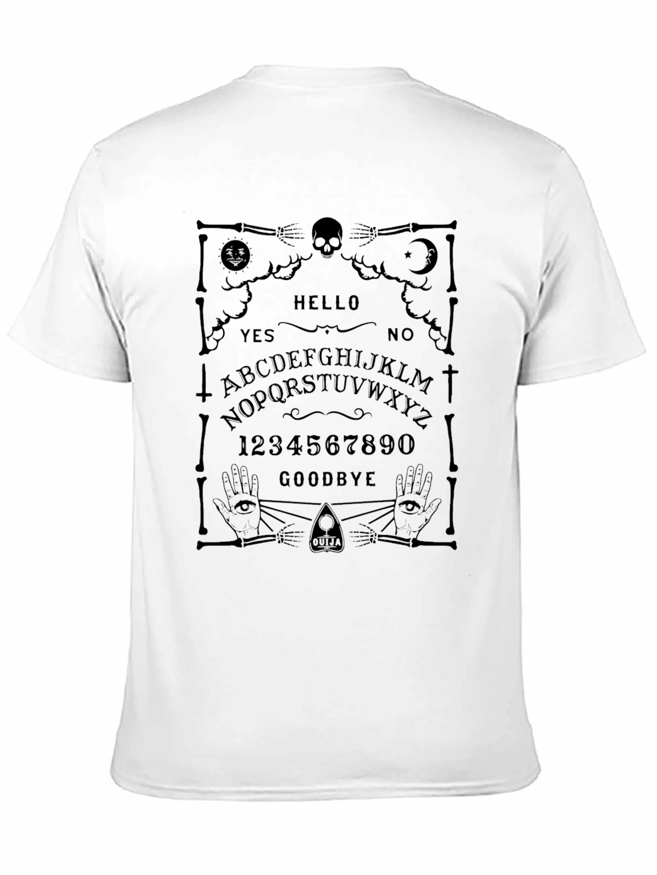 Ouija Board Graphic Tee - Black Novelty T-Shirt