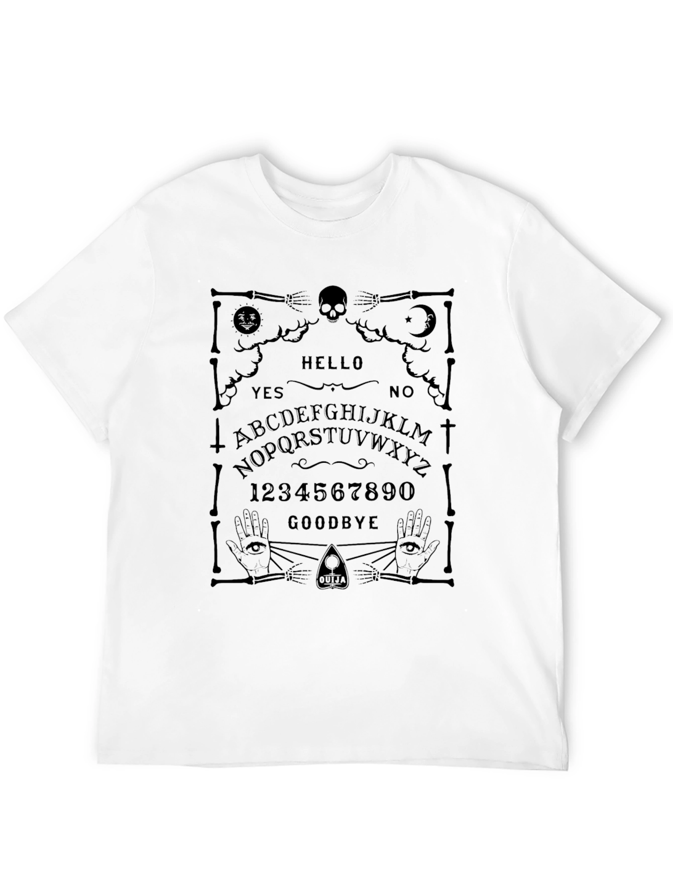 Ouija Board Graphic Tee - Black Novelty T-Shirt