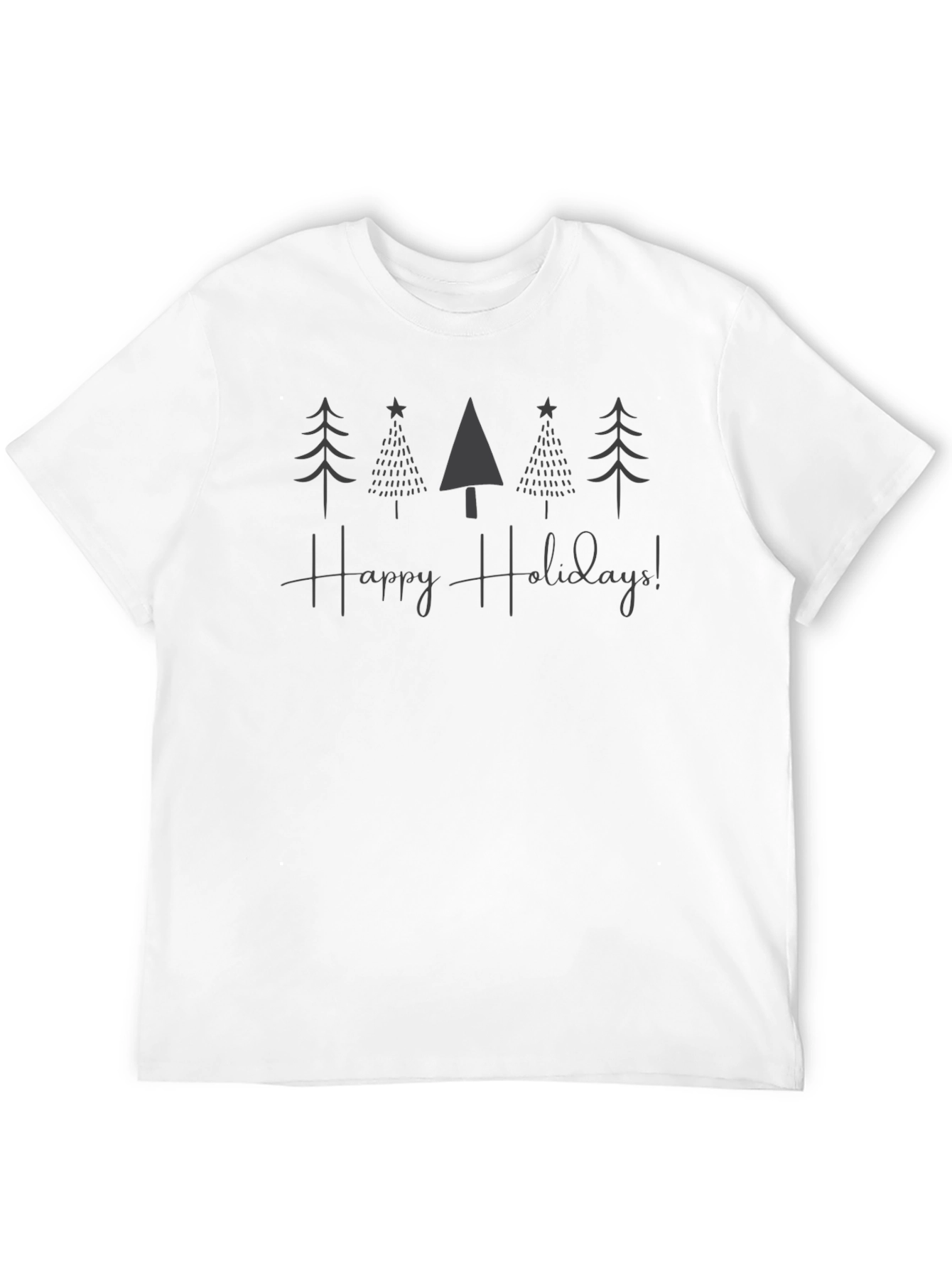 Happy Holidays Tree Graphic T-Shirt