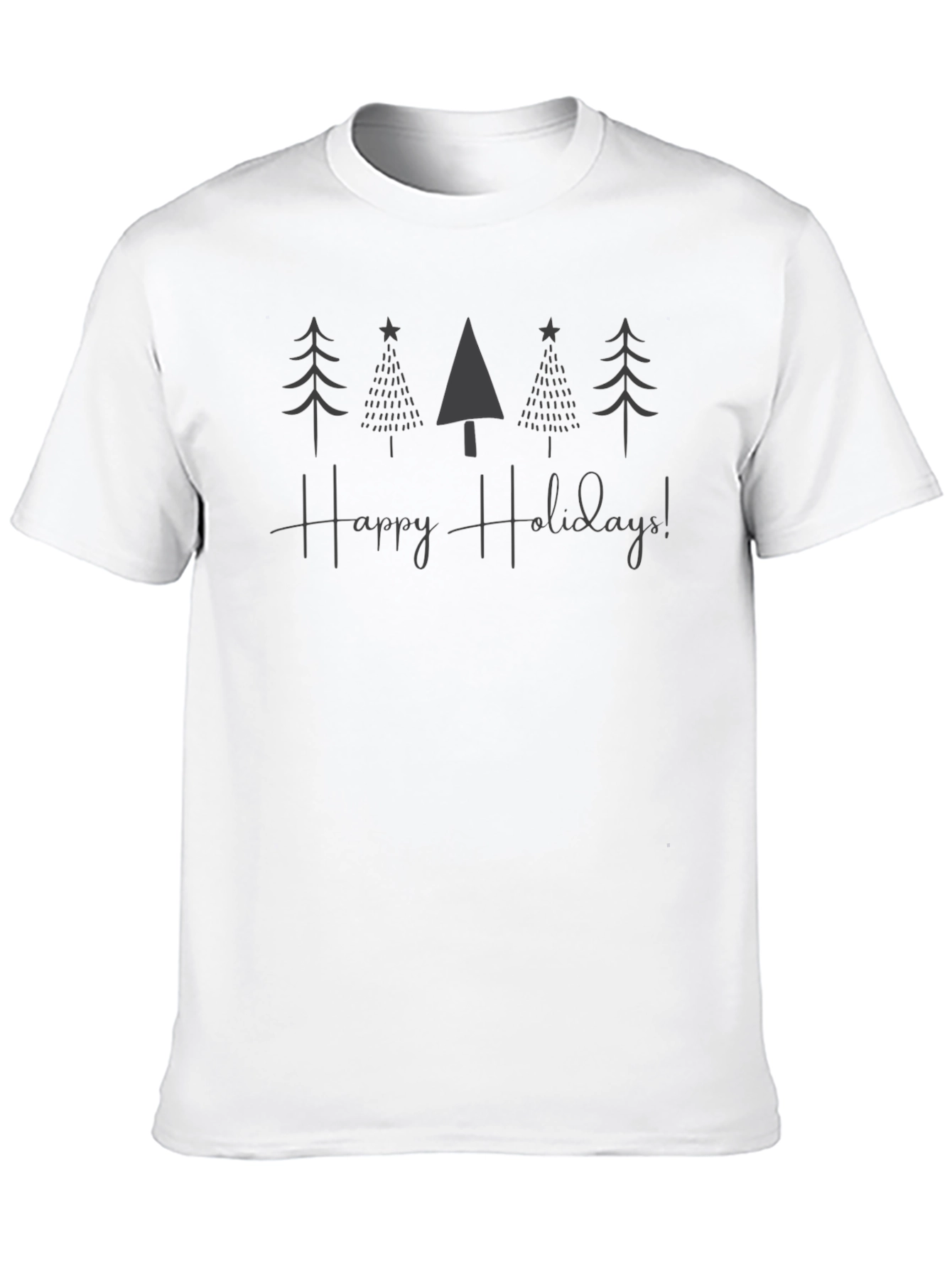 Happy Holidays Tree Graphic T-Shirt