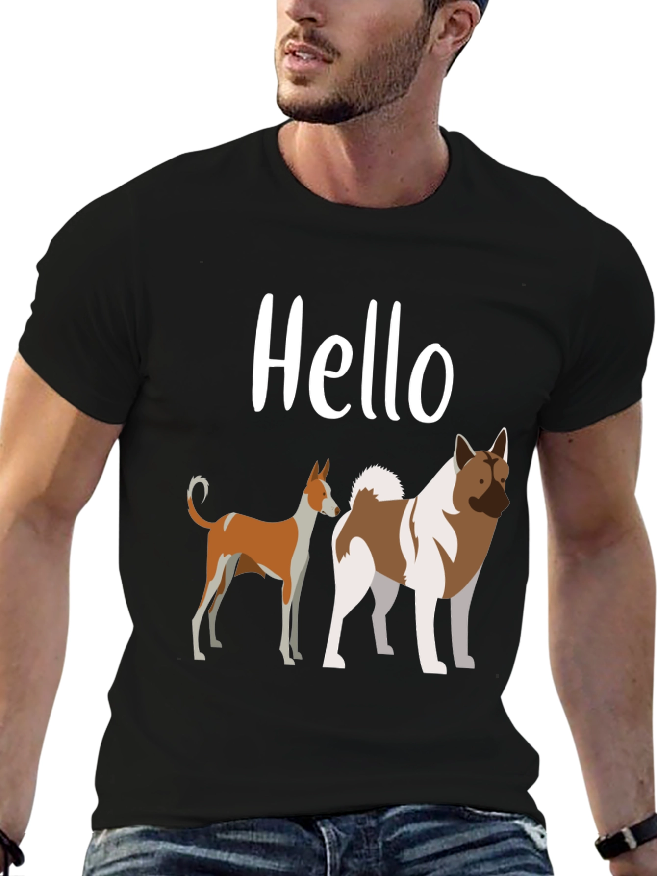 Hello Dog T-Shirt Cute Dog Lover Tee