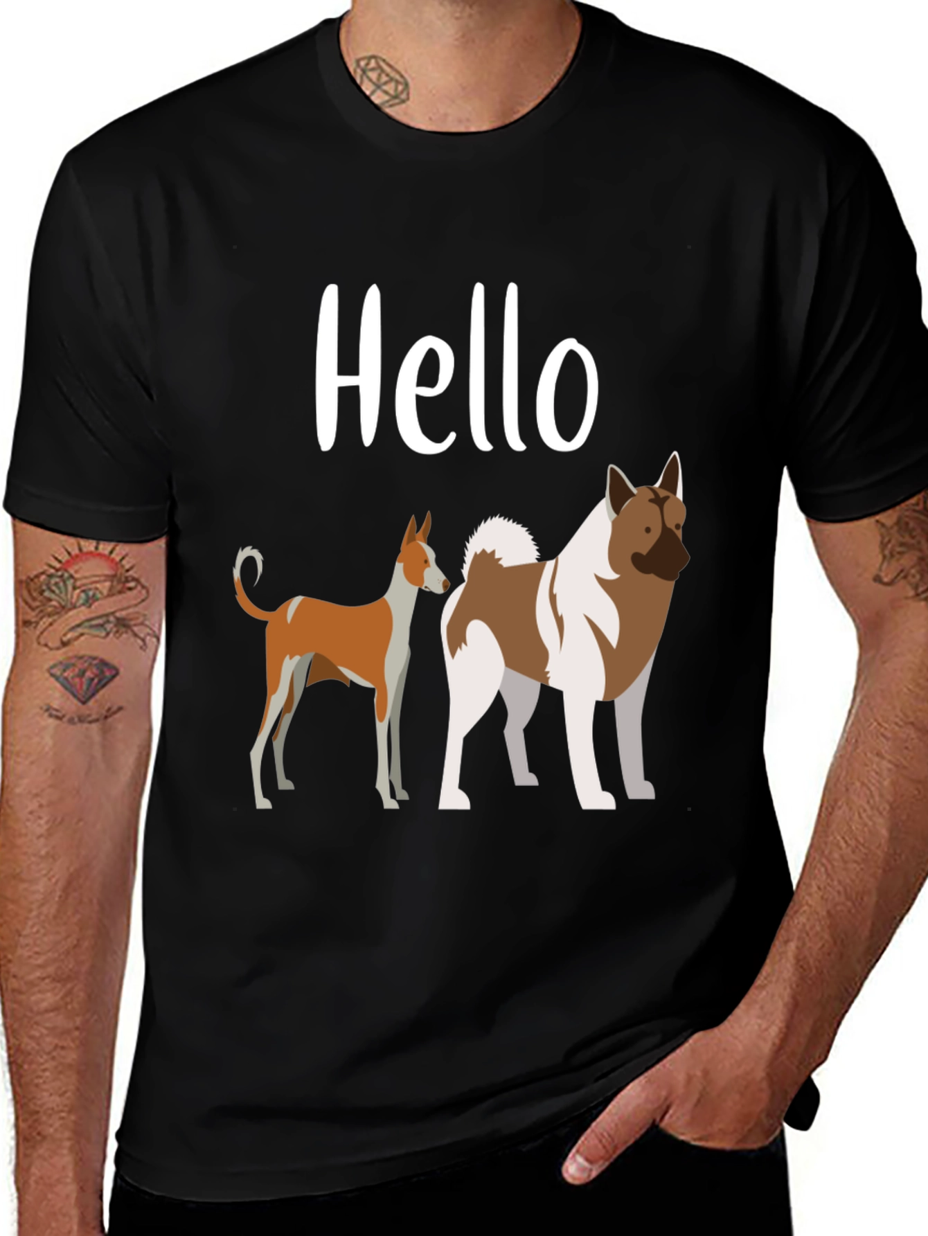 Hello Dog T-Shirt Cute Dog Lover Tee