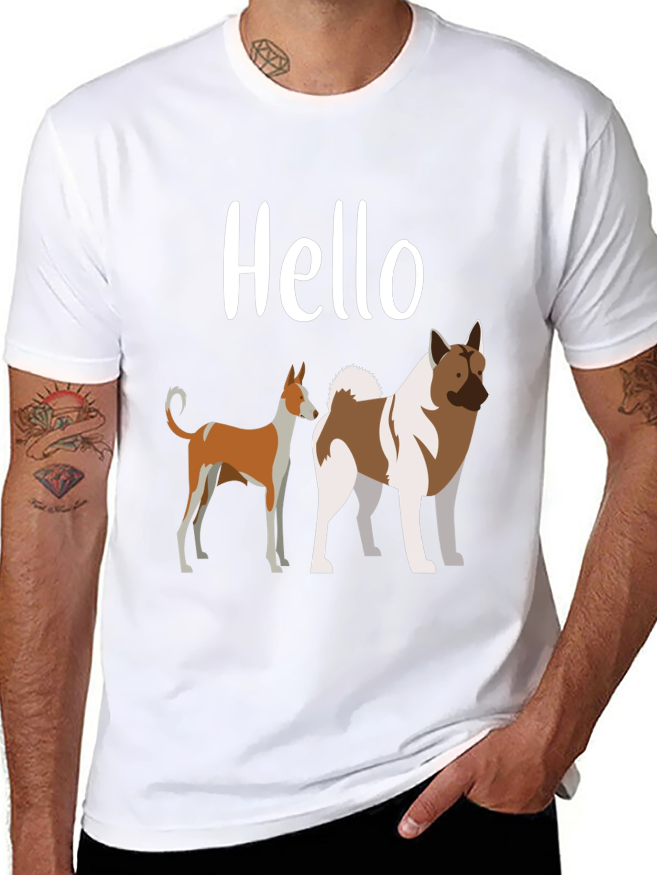 Hello Dog T-Shirt Cute Dog Lover Tee