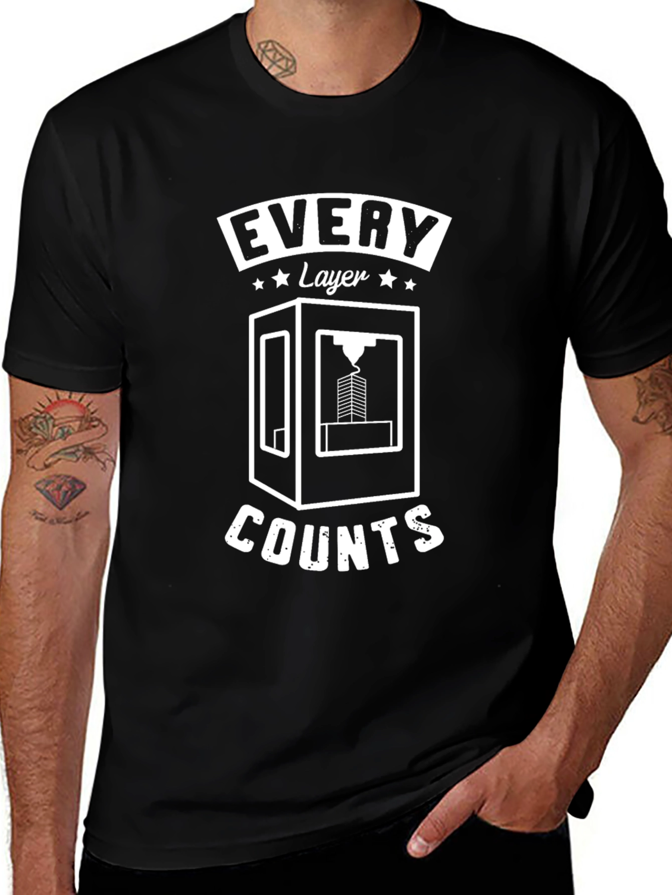 Every Layer Counts 3D Printing T-Shirt