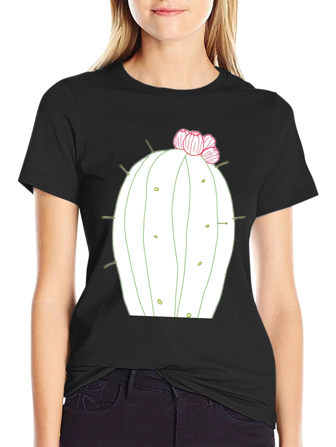 Cactus Flower Graphic Tee - Desert Style