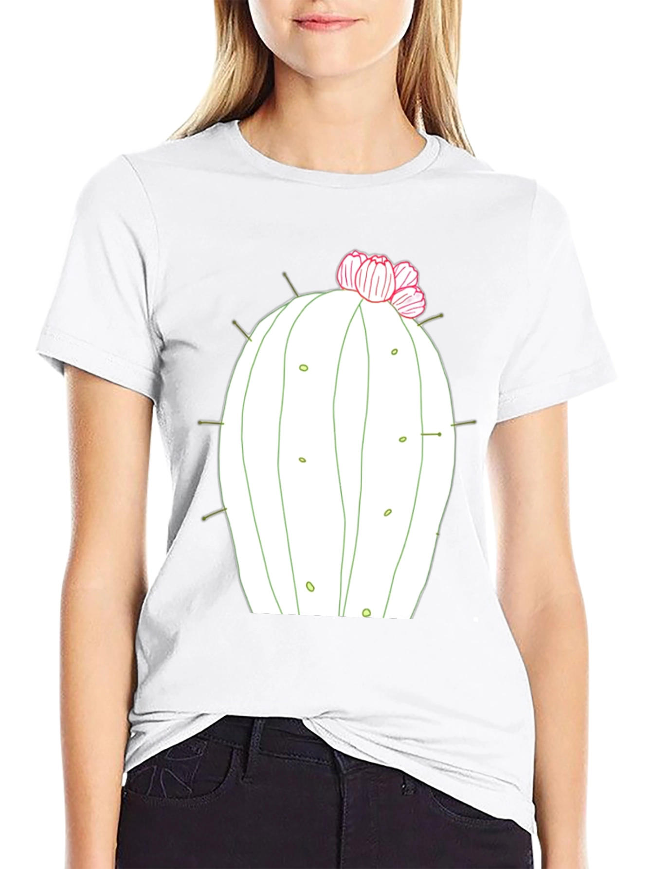 Cactus Flower Graphic Tee - Desert Style