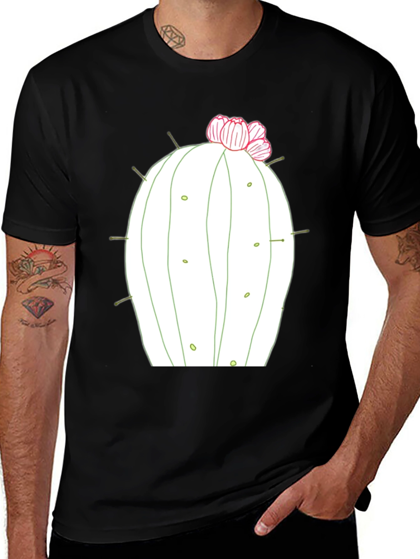 Cactus Flower Graphic Tee - Desert Style