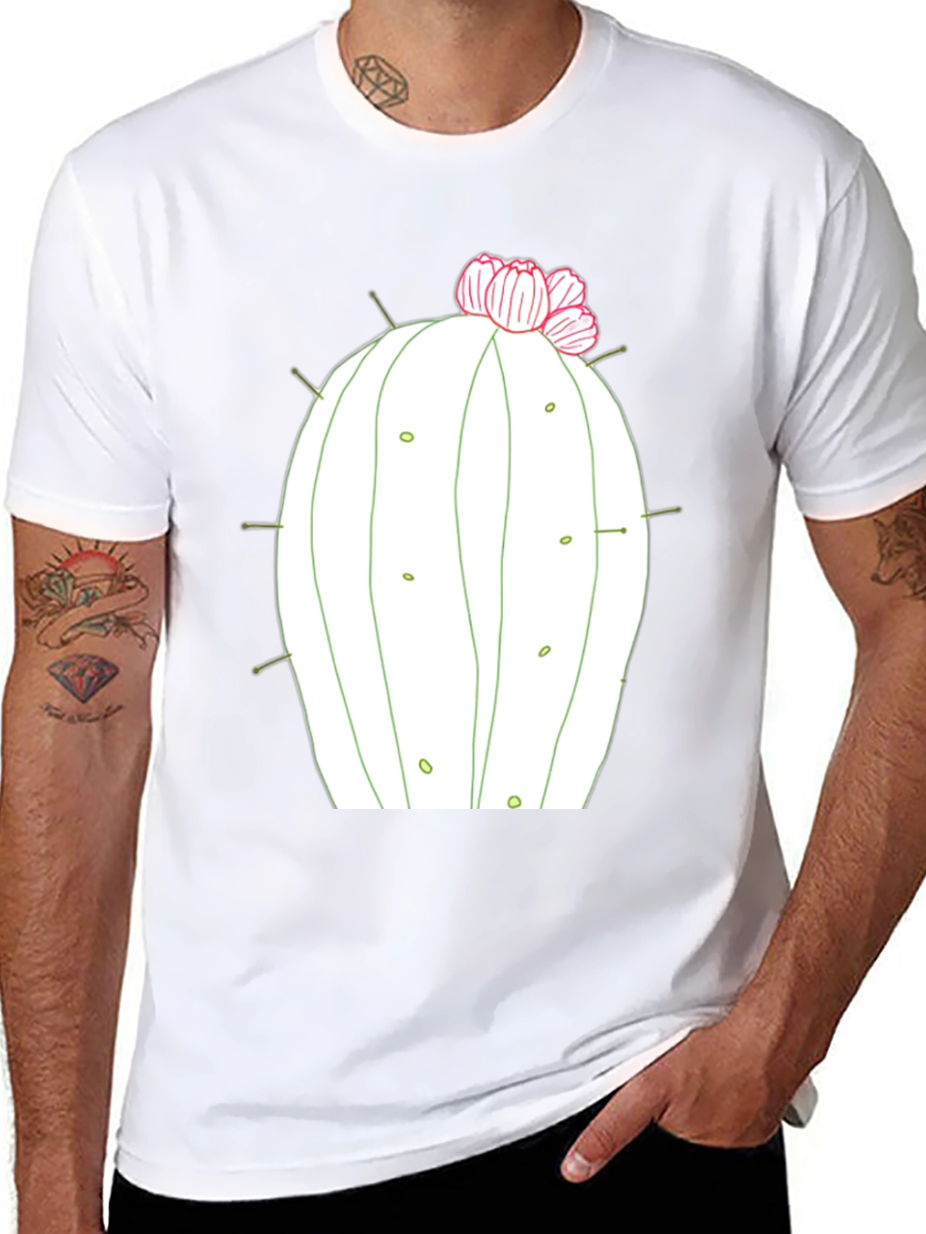 Cactus Flower Graphic Tee - Desert Style